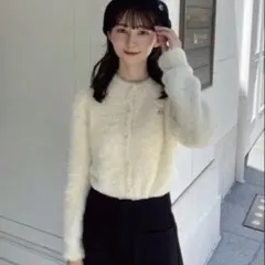 美品RiLi tokyo melty shaggyコンパクトカーディガントップス