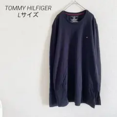 TOMMY HILFIGER 長袖トップス L ブラック コットン 刺繍のサムネイル