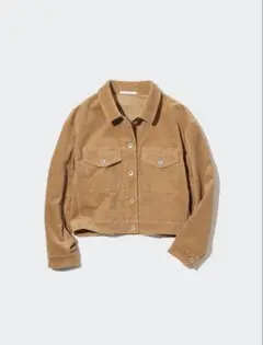 UNIQLOユニクロ　コーデュロイクロップドジャケット 　ベージュ　Mサイズ