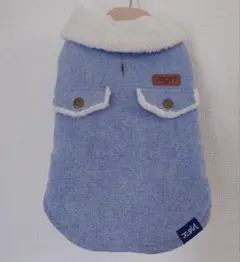 エックスガール　ボアデニムベスト　犬服　Sのサムネイル
