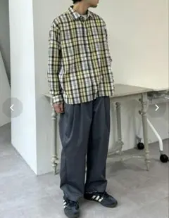 新品【CIAOPANIC TYPY】バスケット編みメッシュチェックシャツ