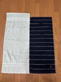新品　ラルフローレン　ポロ刺繍　フェイスタオル2枚セット