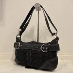 COACH ソーホー シグネチャー ホーボー ワンショルダーバッグ F07077