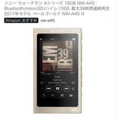 SONY ウォークマン Aシリーズ NW-A45(G) - メルカリ