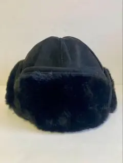 【美品】 フライトキャップ　レディース　黒　ファー　秋冬
