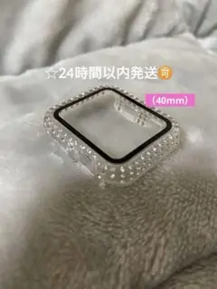 Apple Watch ケース 透明 ストーン装飾