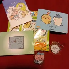ちいかわハチワレ　アクリルキーチェーン、カードセット