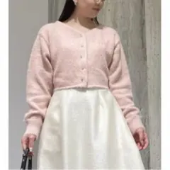 CELFORD セルフォード　刺繍入りクロップドカーディガン