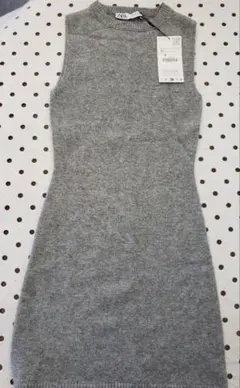 ZARA ニットワンピース グレー XS新品タグあり