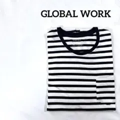 GLOBAL WORK スーピマコットン ボーダー Tシャツ M 新品
