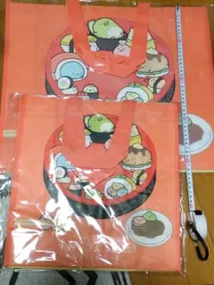 すみっコぐらしデザインの不織布バッグM・Lサイズ２枚セット 新品・タグ付き