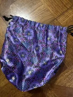 ANNA SUI 巾着 ポーチ パープル 花柄
