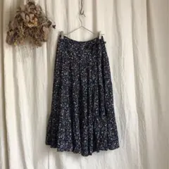 Chloe クロエ 2021SS 花柄 ロングスカート ABYSS BLUE