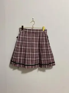 チェック柄ミニプリーツスカート