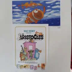 Disney　ディズニー　ポスター　ヴィンテージ⑤　おしゃれキャット　ニモのサムネイル