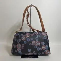 バリー ショルダーバッグ ワンショルダー 花柄 総柄 キャンバス レザー 