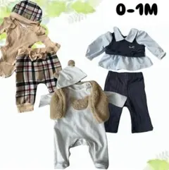 ベビー服 セットアップ 0-1M 0才 1才 セット売り 可愛い おしゃれ