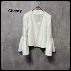# Chesty チェスティ フレアスリーブ ノーカラージャケットのサムネイル