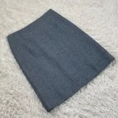 m's select (36) 日本製 ウール 総柄 フレア ミディスカート