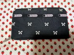 レスポートサック LeSportsac 長財布 リボン柄 ブラックのサムネイル