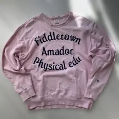 Champion ダメージスウェット ピンク L 首元クラッシュ ¥300〜