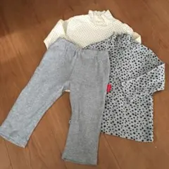 値下げ！ユニクロ カットソー　長ズボン 3点セット　90センチ