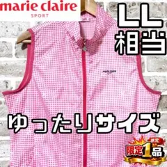 【早い者勝ち✨】マリクレールスポーツ レディース ジップベスト LL相当 ピンクのサムネイル