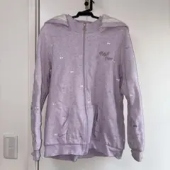 Mezzo Piano ラベンダー パーカー M 150 フード取り外し可能