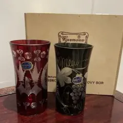 ボヘミアガラス エーゲルマン　ペアグラス