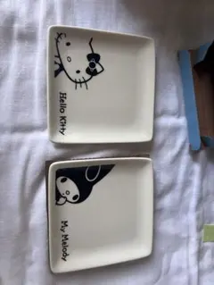 ハローキティ&マイメロディ小皿2枚セット
