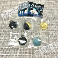 月齢 蓄光めじるしマスコット ガチャ 5種セット 満月 匿名配送