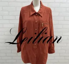 ★美品★ Leilian オレンジ 長袖シャツ 日本製