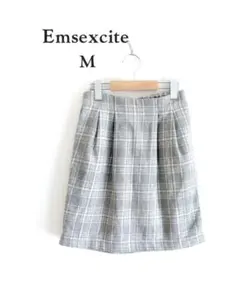 Emsexcite エムズエキサイト◇ミニスカート　チェック　グレー　ひざ丈　Mのサムネイル