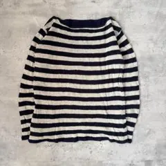 tumugu ツムグ　ボーダー　トップス　ネイビーのサムネイル