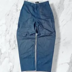 90s USA製 POLO SPORT ネイビー ワイド チノパン W32