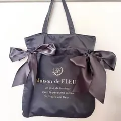 Maison de FLEUR ダブルリボンギャザートートバッグ