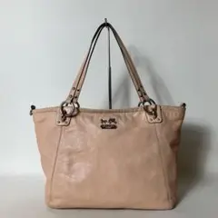 2511-429｜コーチ トートバッグ レザー ライトピンク