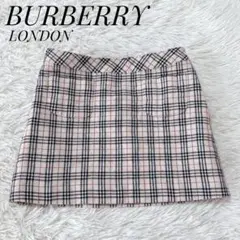 【定番人気】BURBERRY LONDON　ウールブレンド台形スカート　110A