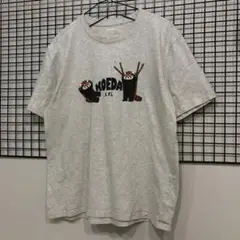 A641 グラニフ　Tシャツ 企業　コラボ アニマル　グレー　メンズ　M 男女兼