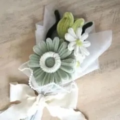 枯れない花　モールフラワー　ミニブーケ　プチギフト　母の日　推し活　グリーン