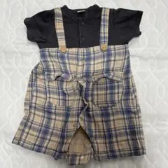 【バースデイ】【tete a tete】チェック柄ロンパース 80cm