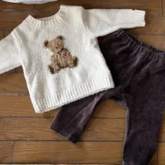 プティマイン　ニット　セットアップ　ベビー80サイズ