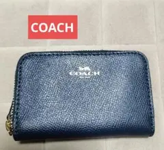 【美品】COACH ネイビー コインケース