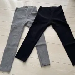 UNIQLOベビー　リブレギンス　10分丈　２枚セット　①