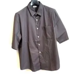 新品未使用　GU ブロードオーバーサイズシャツ 5分袖 グレー
