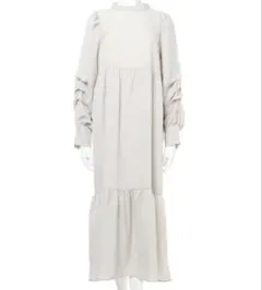 INGNI 長袖 フリル袖 ロングワンピース M