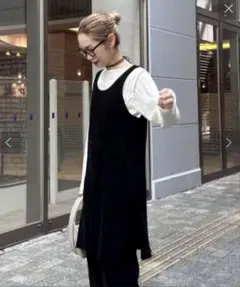 チャオパニックティピースタイルアップ前後2wayモールニットキャミチュニック