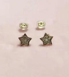 星型 ダイヤモンド K18 ピアス (両耳用)美品✨