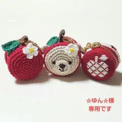 ☆ゆん☆様専用あみぐるみこぎん刺しマカロンポーチセット