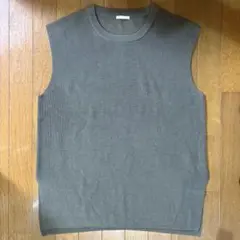 【美品】GU フレンチスリーブセーター　カーキ　XLサイズ